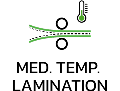 Green curved lines showing flexibility